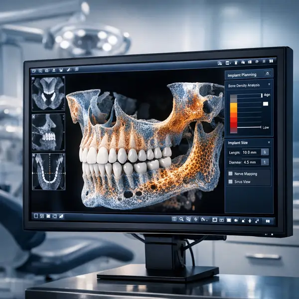 بررسی استخوان فک با تصویر CBCT قبل از ایمپلنت دندان